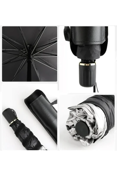 Kareem Katlanabilir Araç Ön Camı Güneş Koruyucu Gölge Şemsiye Araba Şemsiyesi (130x75 Cm) - 482415-1 - Resim 3