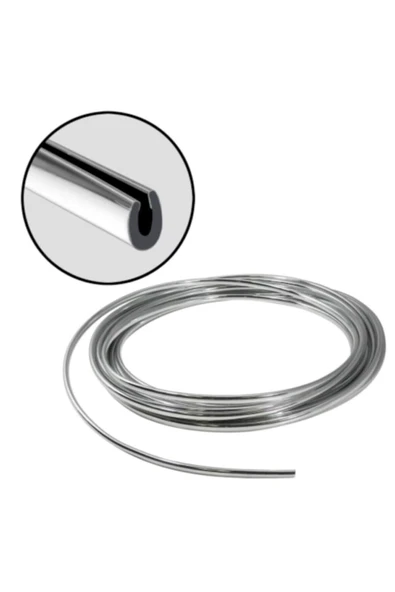 Marka Araç Içi Dışı Elkamet Geçmeli Kapı Koruyucu Çıta U Tipi Nikelaj Çıta 5 Metre ürün görseli