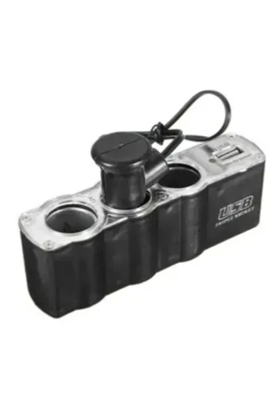 MHOTO Tiger Marketin Araç Çakmaklık Çoğaltıcı Usb Araba Çakmak Soket Çoklayıcı Şarj - 2