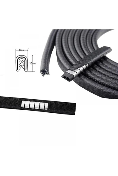 Extra Marketing Universal Kapı Koruma Fitili 5 Metre siyah Kapı Koruyucu Çarpma Çizilme Önleyici - Resim 2