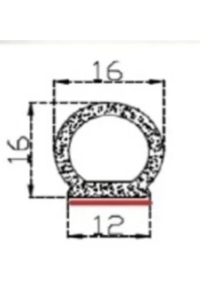 çınarlas Bantlı D Kapı Fitili, D Sünger Fitil, 3 Nolu Fitil,5 Metre (16*16) - Resim 3