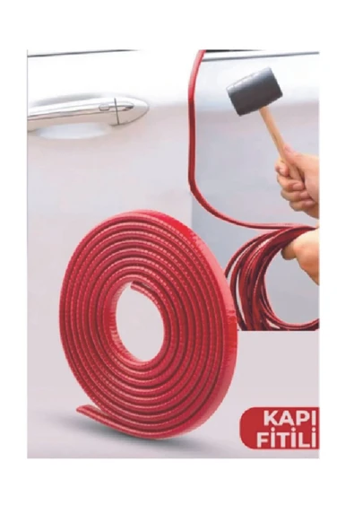autovision Oto Araç Kapı Koruma Fitili 5 Metre Kırmızı Çarpma Çizilme Önleyici Fitil ürün görseli