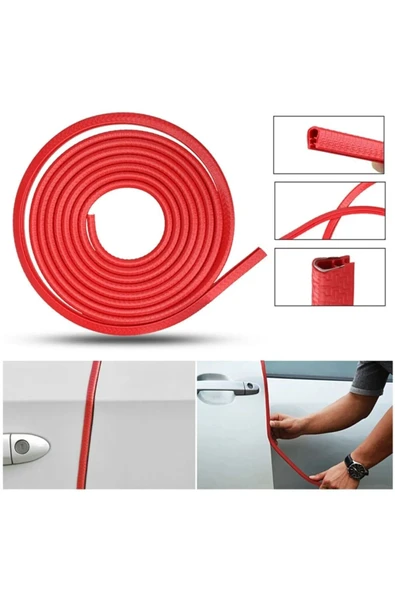 Extra Marketing Kia Stonic Oto Araç Kapı Koruma Fitili 5 Metre Kırmızı Çarpma Çizilme Önleyici Fitil ürün görseli