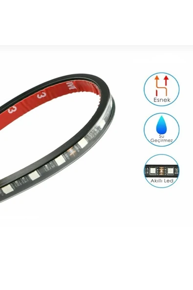 PASA GARAGE Ayak Altı Aydınlatma Uzaktan Kumandalı Sese Duyarlı Araç Içi Işık 12 Ledli - Çakmaklık Girişli - Resim 2