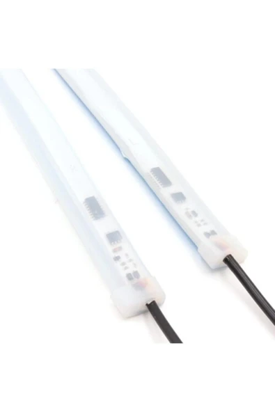 FESAN Far Üstü Kayar Sinyalli Led Gündüz Farı Şerit Lamba Takımı 60 cm - Resim 7