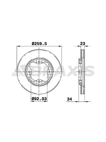 ON FREN DISKI HAVALI HONDA ACCORD 90-98 CIVIC 95-01 (260X4)