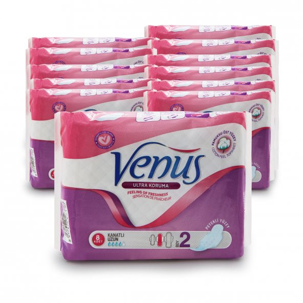 VENÜS HİJYENİK PED UZUN 96 ADET (12 PAKET) - 2