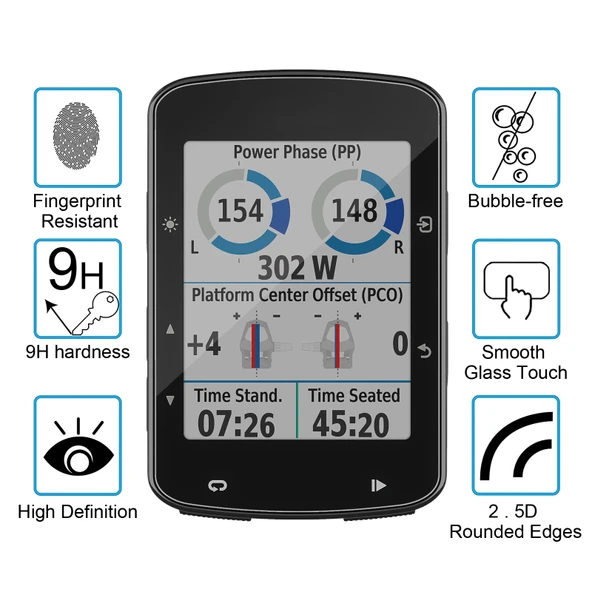 Garmin Edge 520 Plus Uyumlu 026mm 25D 9H Temperli Cam Ekran Koruyucu - 3