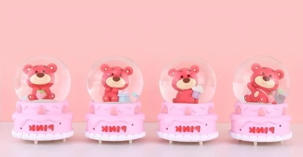 Ayıcıklı Işıklı Kar Küresi 7 Cm ürün görseli