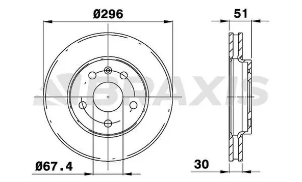 ON FREN DISKI HAVALI INSIGNIA 16 INCH JANT ICIN 296MM