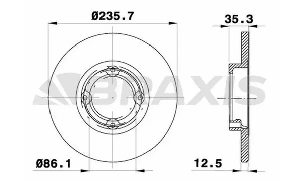 ON FREN DISKI HAVALI 236mm MATIZ 98