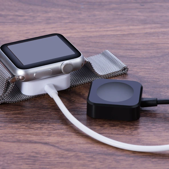 1 Metre Manyetik Hızlı Şarj Kablosu Apple Watch Serisi Ultra 8 7 6 SE 5 4 3 2 Siyah - 5