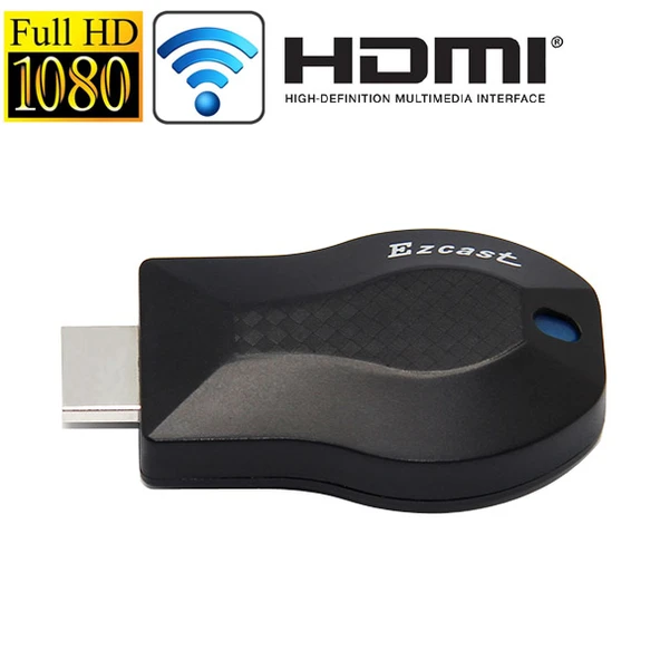 Ez Cast Full 1080P Mini DLNA Kablosuz Ekran Paylaşım Alıcısı Dongle M2 Siyah - 2