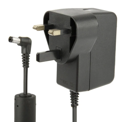 Yuksek Kaliteli UK Fisekli AC 100-240V DC 5V 2A Power Adaptoru 55x25mm Uclu 18m Kablo Siyah