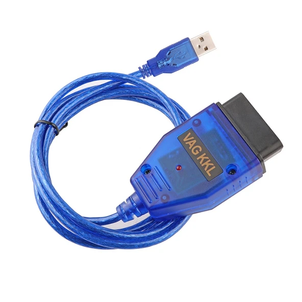 VW Audi Uyumlu KKL VAG COM USB Araba Tarayıcı Kablosu Mavi 125cm - 2