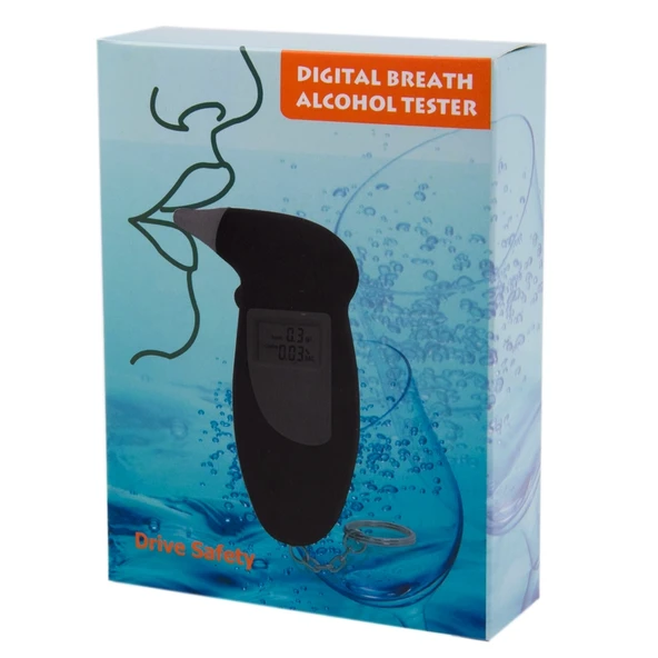 LCD Dijital Alkol Test Cihazı Siyah Model Alcohol Tester 2 - 7