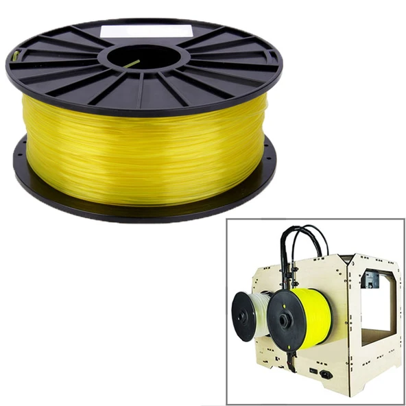 PLA 1.75 mm Şeffaf 3D Yazıcı Filamenti Sarı - 2
