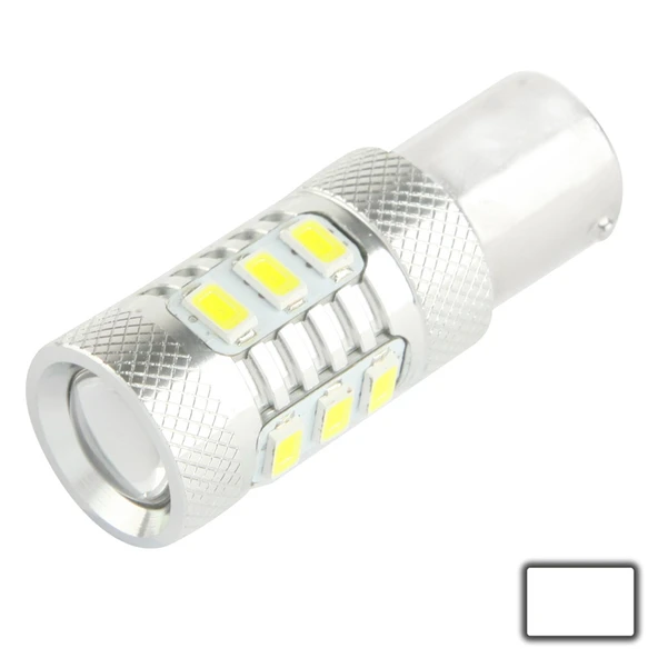 Araçlar için 1156 Model 11W Beyaz LED Sinyal Lambası DC 12-30V 12 LED SMD 5630 ve 5W 1 LED Işık - 2