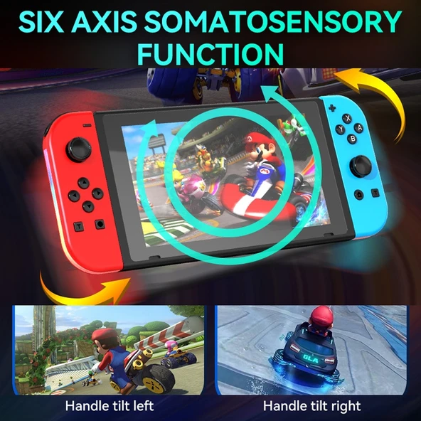 JOY 02 RGB Işıklı Bluetooth Oyun Kolu Yeşil Mavi Nintendo Switch Uyumlu - 10