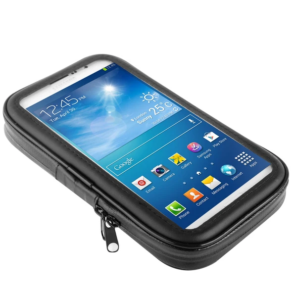 Samsung Galaxy Note III Uyumlu Su Geçirmez Bisiklet Gidon Montajlı Dokunmatik Kılıf Siyah - 4
