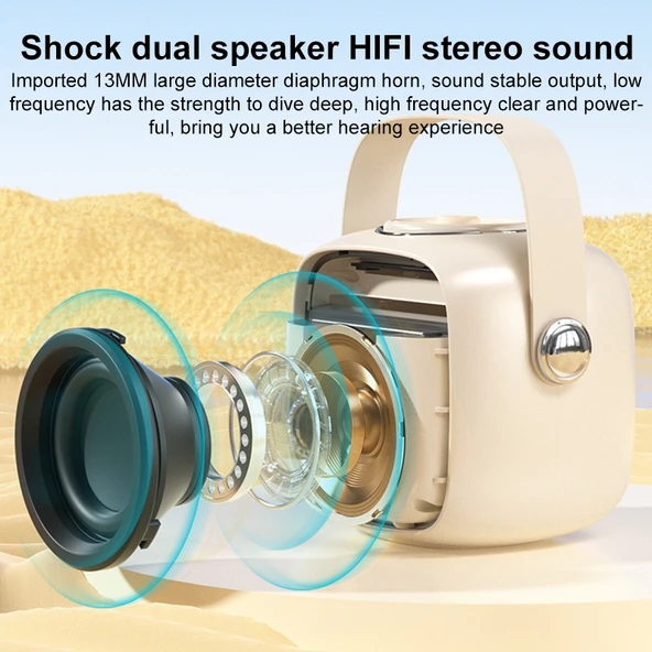WK D43 Mini Karaoke Bluetooth Hoparlör Siyah - 5