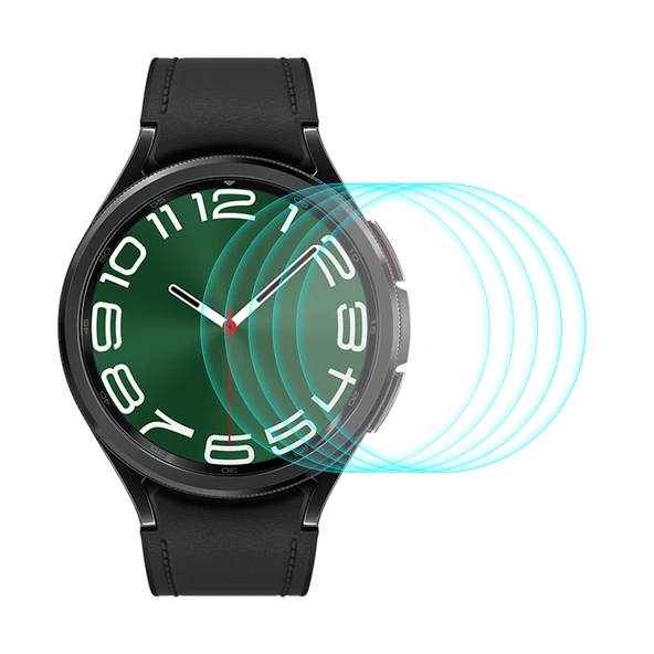 Samsung Galaxy Watch6 Classic Ultra 47mm Uyumlu 5li ENKAY 0.2mm 9H Temperli Cam Ekran Koruyucu