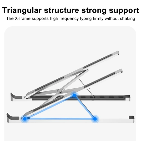 Lenovo Thinkplus Masaüstü Katlanabilir Laptop Standı Gri - 4