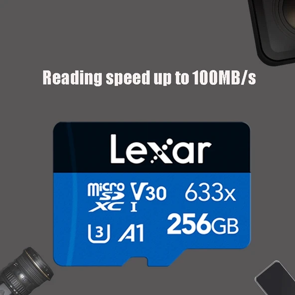 Lexar 633x 256GB Yüksek Hızlı Mobil Telefon Kamera Hafıza TF Kartı - 4