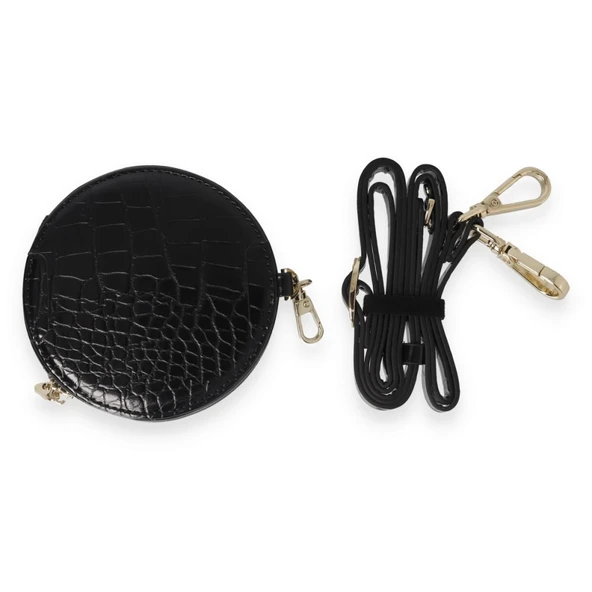 İPhone 11 Uyumlu 3 Parça Çanta Cüzdan Askılık Set Kılıf - 8