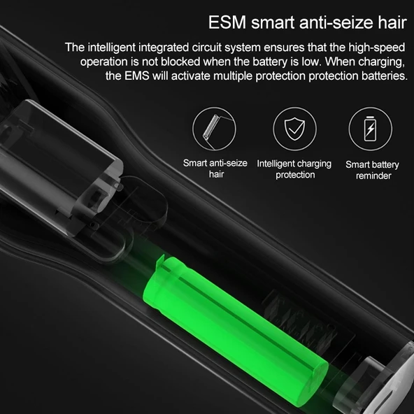 Xiaomi Enchen Boost Akıllı Hızlı Şarjlı Elektrikli Saç Kesme Makinesi Beyaz - 8