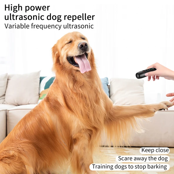 Tsattine N10 Ultrasonik Köpek Kovucu LED Güç Göstergeli ve El Fenerli - 7