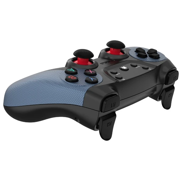 KM029 24G Kablosuz Çiftli Oyun Kumandası PC Linux Android TVbox Uyumlu Şık Gri - 5