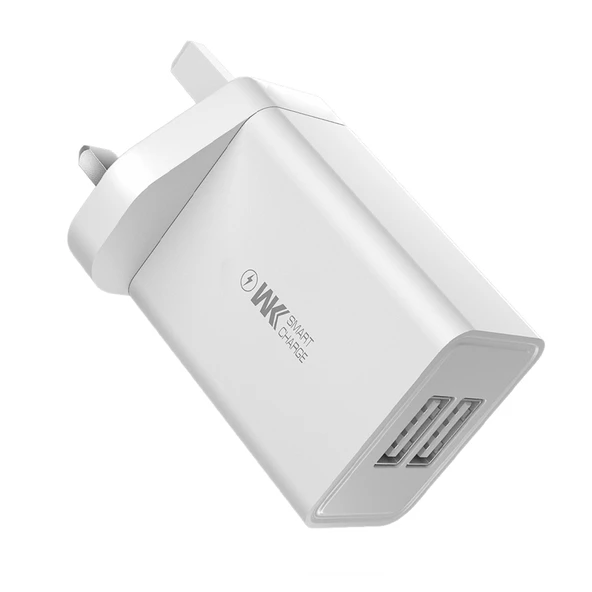 WK WP U56 2A Cift USB Hızlı Seyahat Şarj Cihazi UK Priz