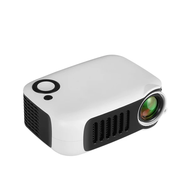 TRANSJEE A2000 Mini Ev Sineması HD Dijital Projektör 320x240 Çözünürlük 1000 ANSI Lümen Beyaz UK Priz - 2