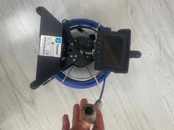 YOOSEE Tesisat Ustalarının Yeni Gözleri-Bataryalı,30metre Sert Kablolu 17mm Pis Su Kamerası - 3