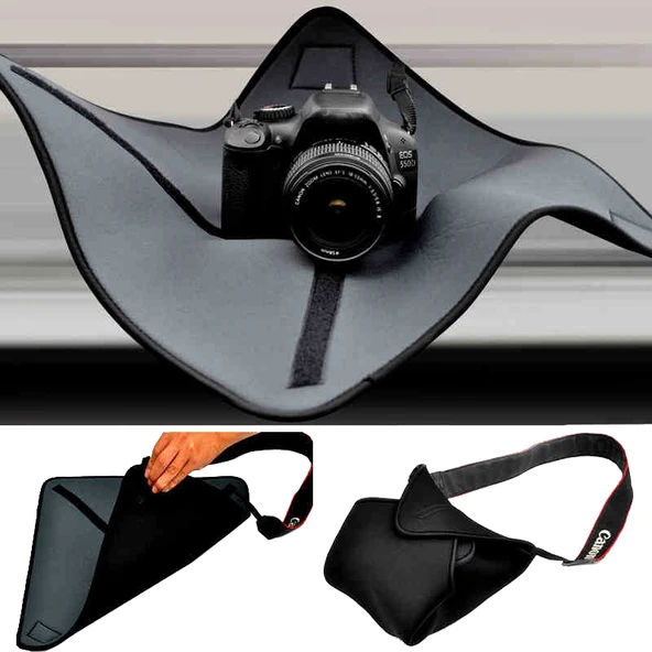 Dalgıç Malzemeden SLR Kamera Çantası Lens Koruma Çantası 40x40cm Siyah - 6