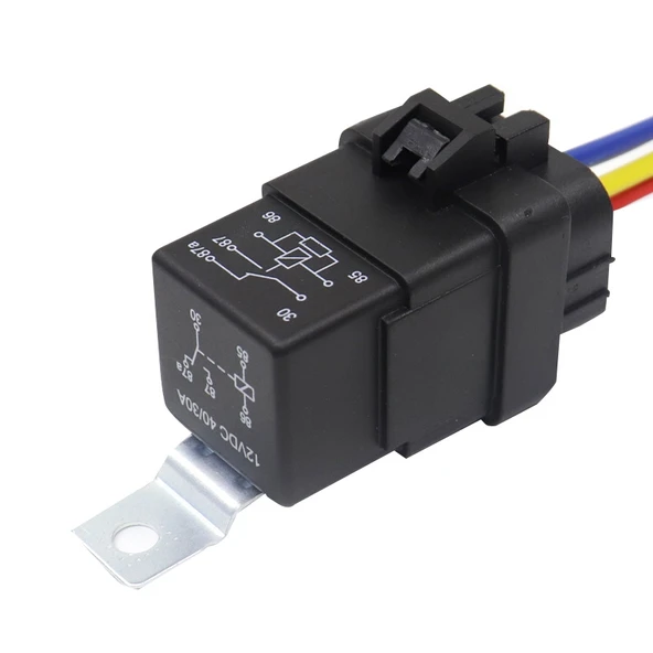 12V 5 Pin Su Geçirmez Entegre Otomotiv Rölesi Braketli