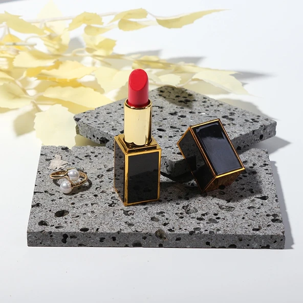 2 Parça Mağara Taşı Takı Çekim Aksesuarı Takı Sergi Standı Bej 10x10cm - 4