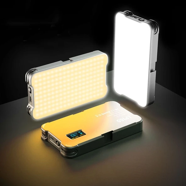 LP160 180 LED Kare Cep Dolgu Işığı Çift Renk Sıcaklığı Taşınabilir Telefon DSLR Bilgisayar Fotoğrafçılık Işığı