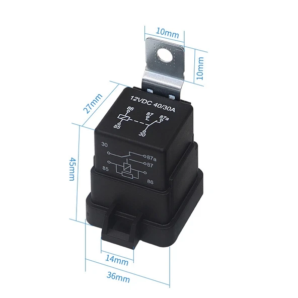 12V 5 Pin Su Geçirmez Entegre Otomotiv Rölesi Braketli - 4