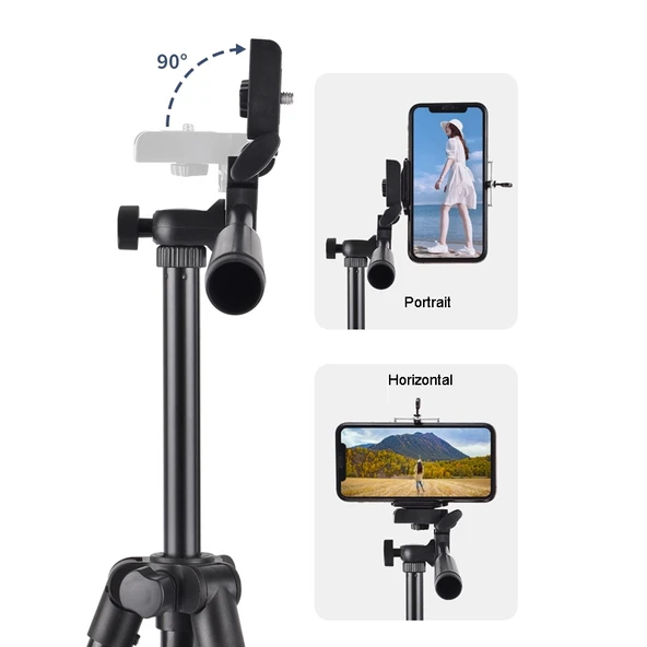 3120A Fotoğrafçılık Gimbal Stabilizatör Tripod Siyah - 3