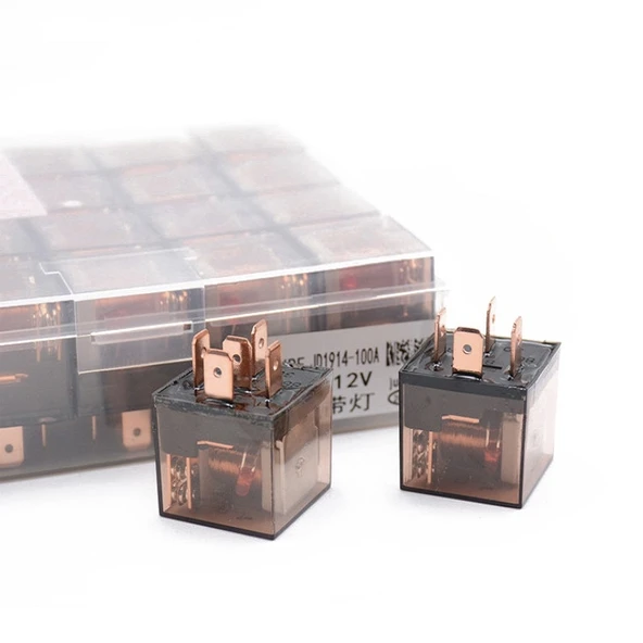 12V 4 Fişli 100A Gösterge Işıklı Otomotiv Rölesi 5'li Set - 5