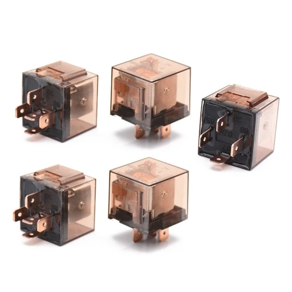 12V 4 Fişli 100A Gösterge Işıklı Otomotiv Rölesi 5'li Set
