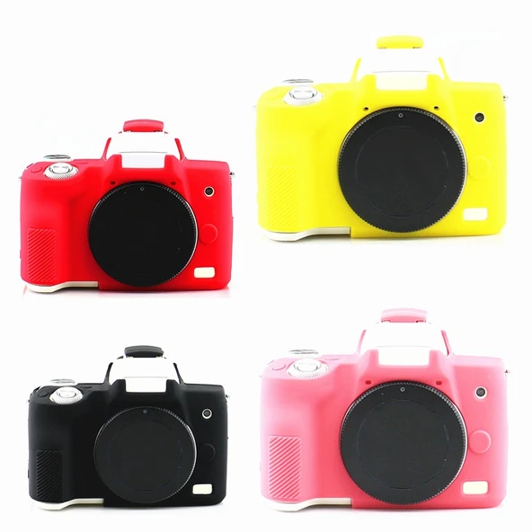 Canon EOS M50 Silikon Kılıf Siyah - 7