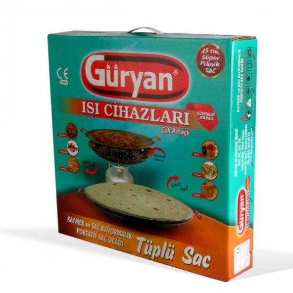 Portatif Tüplü Sac Kavurma Gözleme Ekmek Yufka Sacı 45cm - 4