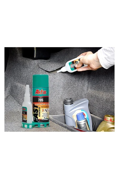 Akfix 705 Hızlı Yapıştırıcı 400 ml 100 gr Ayakkabı, Metal, Deri, Ahşap, Plastik Japon Yapıştırıcısı - 4