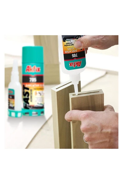 Akfix 705 Hızlı Yapıştırıcı 400 ml 100 gr Ayakkabı, Metal, Deri, Ahşap, Plastik Japon Yapıştırıcısı - 5