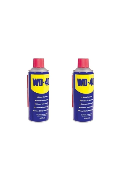 Henkel WD-40 Çok Amaçlı Sıvı, Yağ Çözücü, Pas Sökücü, Temizleyici ve Koruyucu, 400ml x 2 Adet
