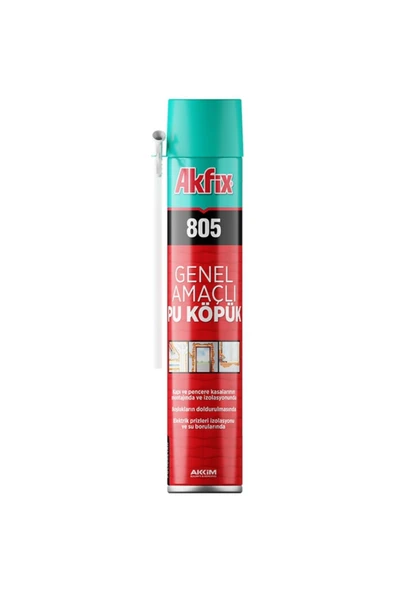Akfix 805 Genel Amaçlı Poliüretan Montaj Köpüğü 750 ml / 850 gr