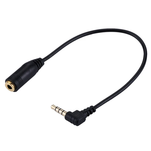 20cm 3.5mm Erkekten Dişiye Siyah Mikrofon Uzatma Kablosu - 2